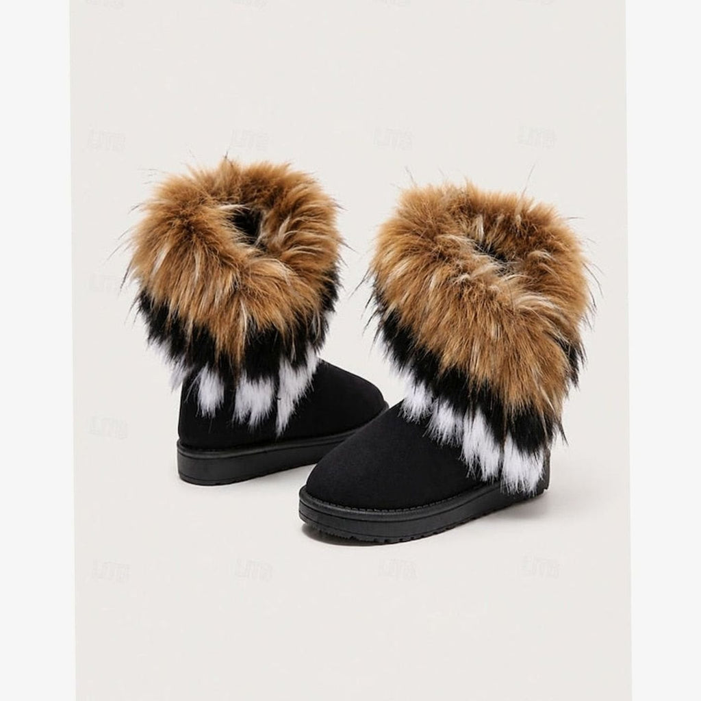 Mia | Bottes de neige à enfiler pour femmes avec bord en fausse fourrure