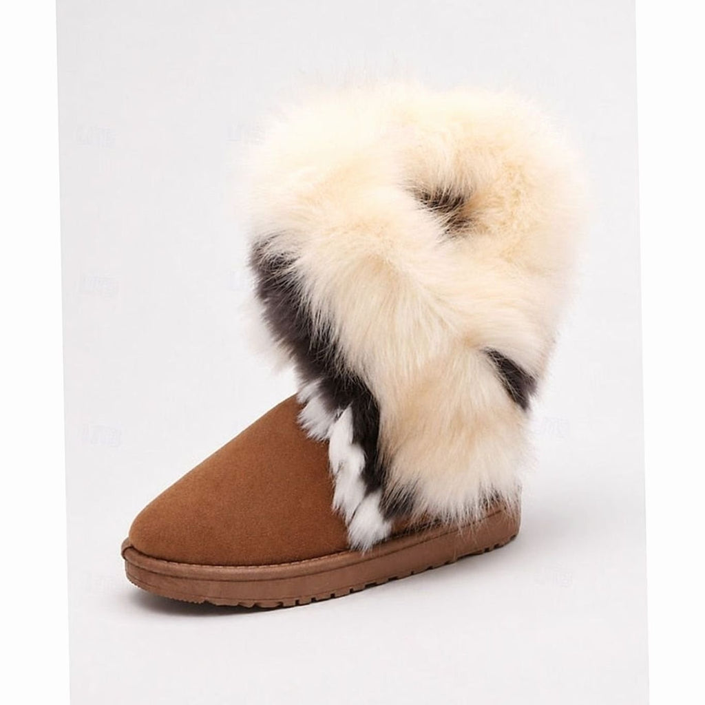 Mia | Bottes de neige à enfiler pour femmes avec bord en fausse fourrure