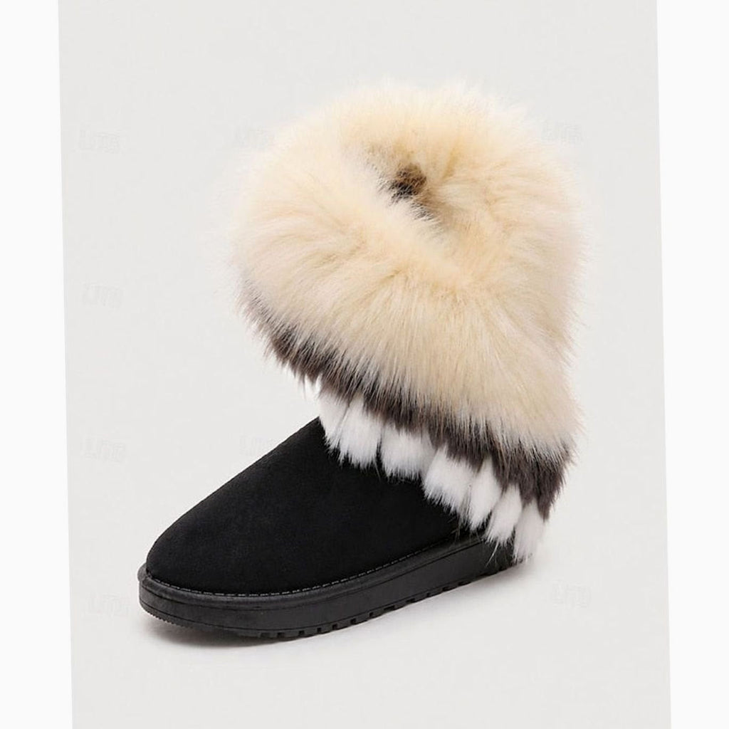 Mia | Bottes de neige à enfiler pour femmes avec bord en fausse fourrure