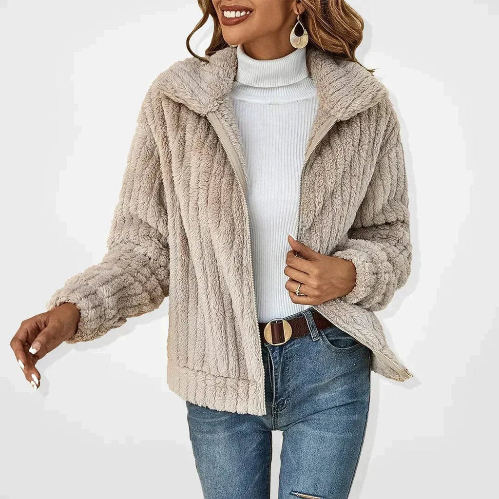 Manon - Gilet Teddy Oversize Élégant