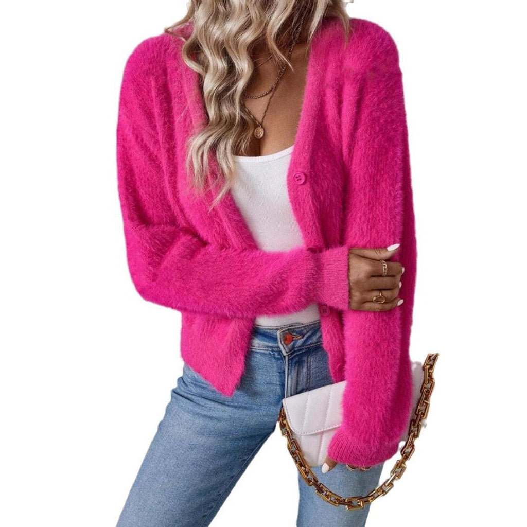 Saskia - Gilet Teddy V-Hals Élégant