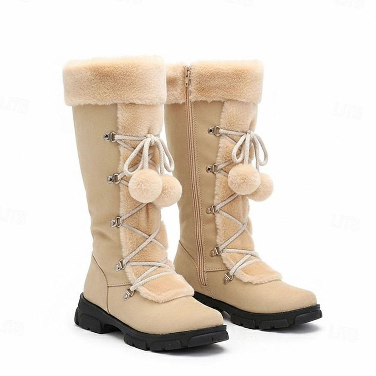 Madison | Bottes de neige à lacets et bordure en fourrure pour femmes
