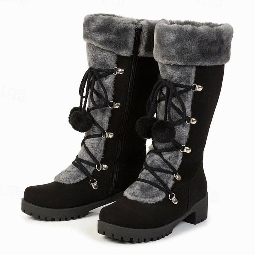 Madison | Bottes de neige à lacets et bordure en fourrure pour femmes