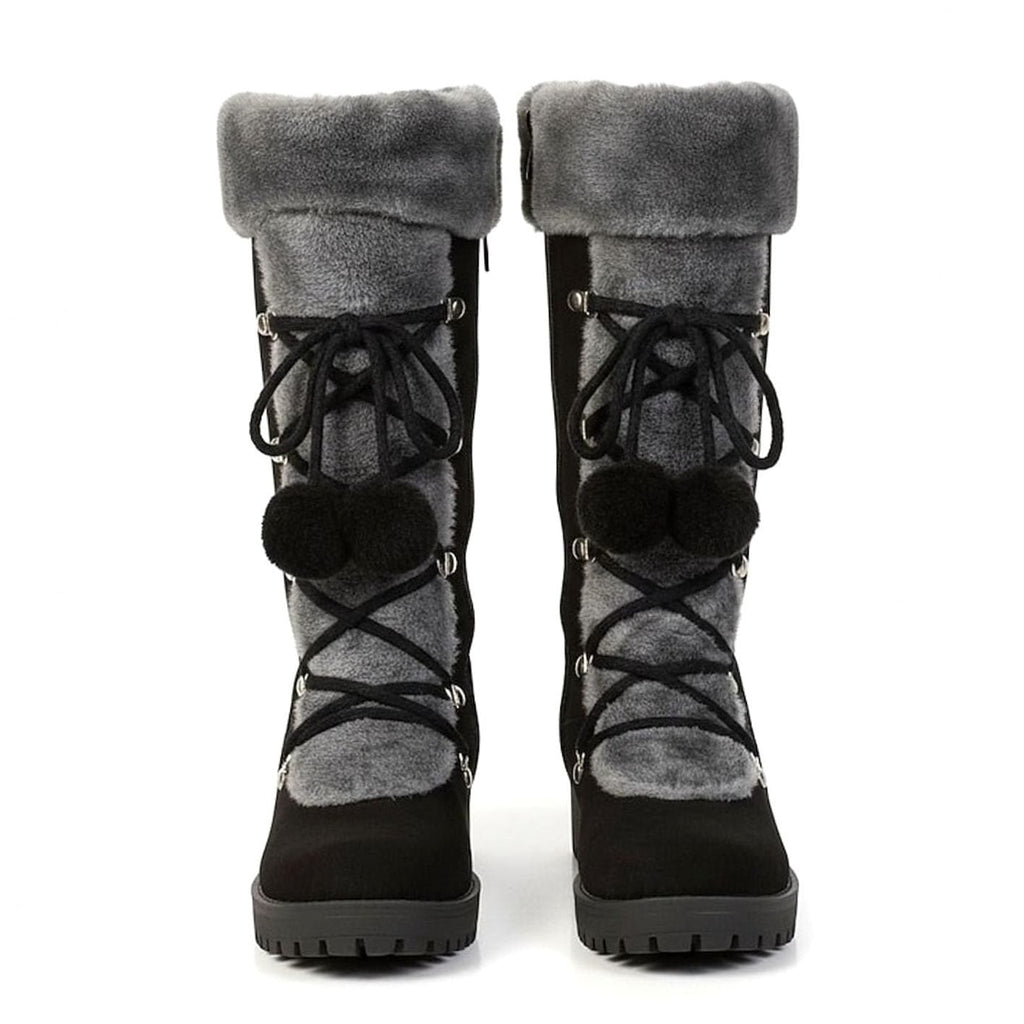 Madison | Bottes de neige à lacets et bordure en fourrure pour femmes