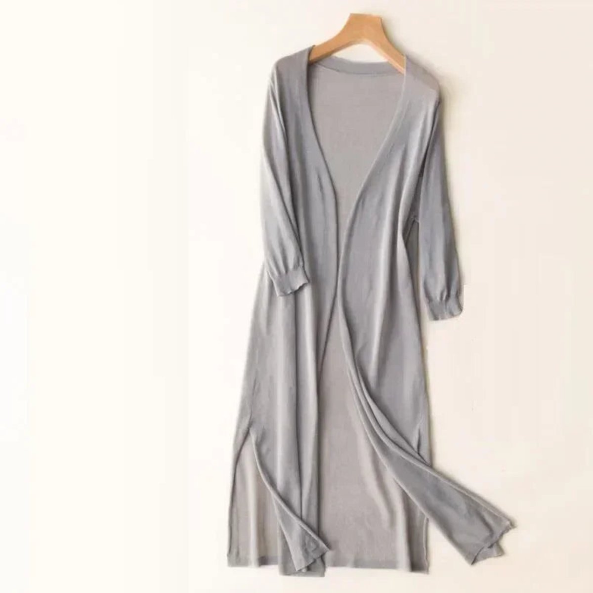 Mia | Cardigan long en tricot léger ouvert devant pour femmes