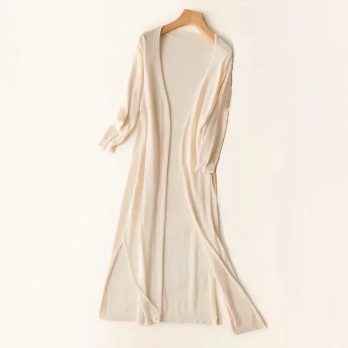 Mia | Cardigan long en tricot léger ouvert devant pour femmes