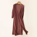 Mia | Cardigan long en tricot léger ouvert devant pour femmes