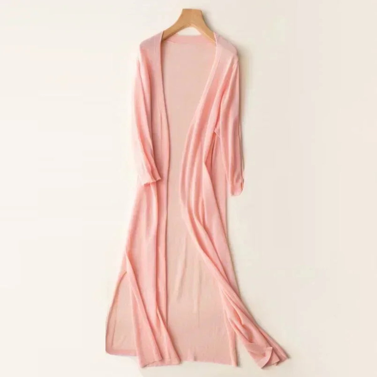 Mia | Cardigan long en tricot léger ouvert devant pour femmes