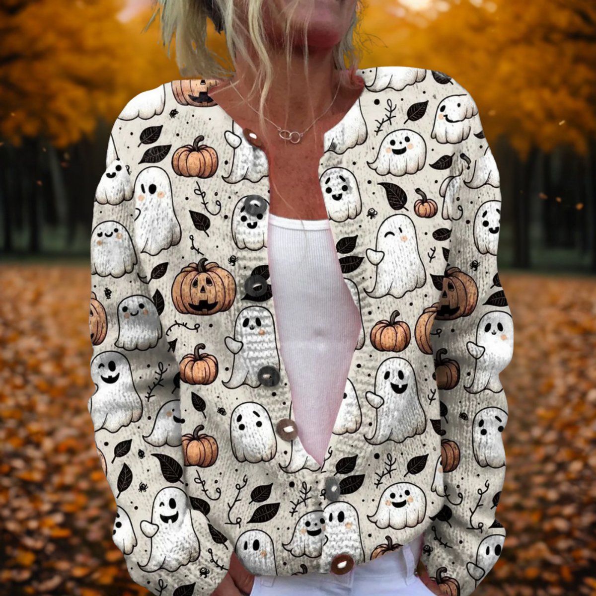 Emma - Gilet Tricoté Stylé avec Boutons