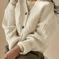 Harper | Cardigan Femme Oversize en Tricot à Câbles avec Boutons