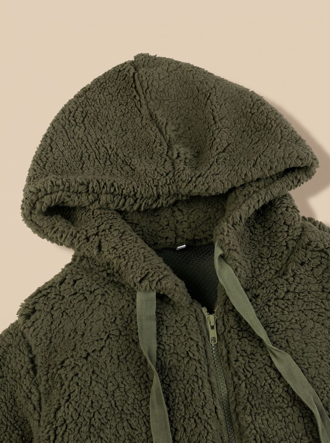 Evelyn | Manteau zippé en polaire teddy oversized pour femmes