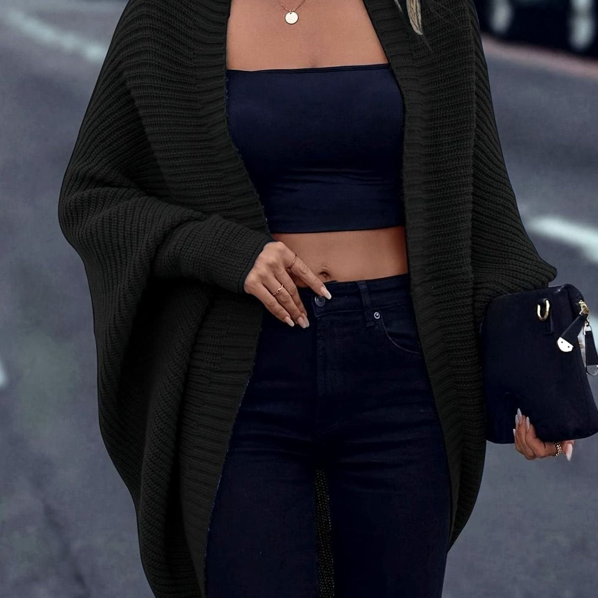 Camila | Cardigan Tricot Longline Oversize pour Femmes