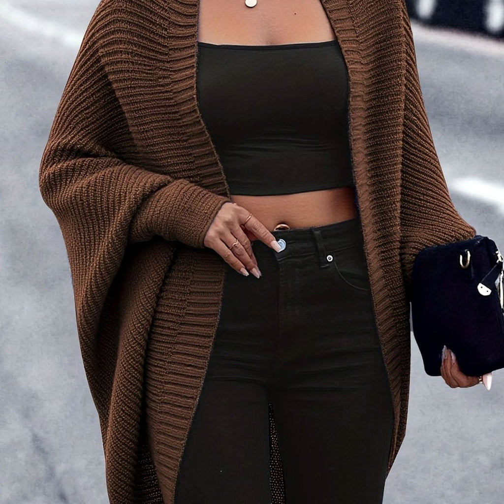 Camila | Cardigan Tricot Longline Oversize pour Femmes