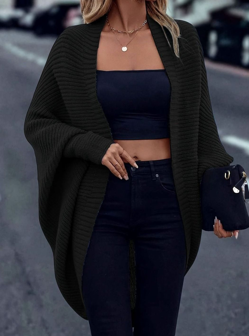 Camila | Cardigan Tricot Longline Oversize pour Femmes