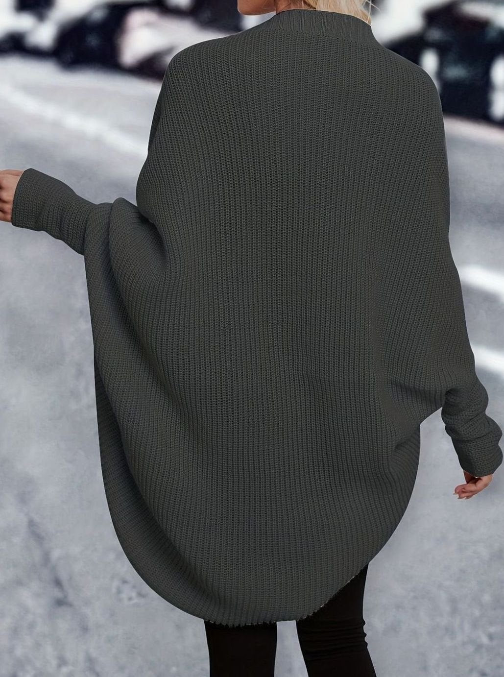 Camila | Cardigan Tricot Longline Oversize pour Femmes