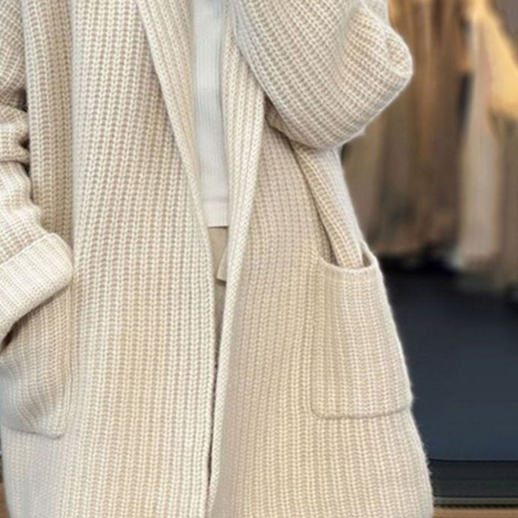 Marlies - Gilet Oversized en Tricot Épais Élégant