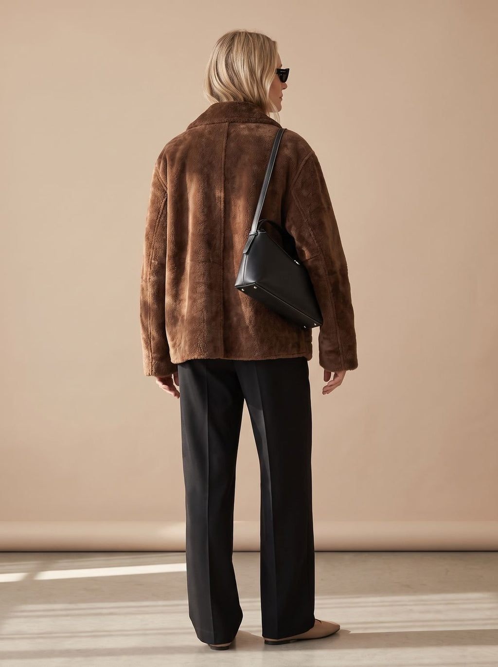 Emma | Veste Teddy Oversize à Boutons avec Poches Patche