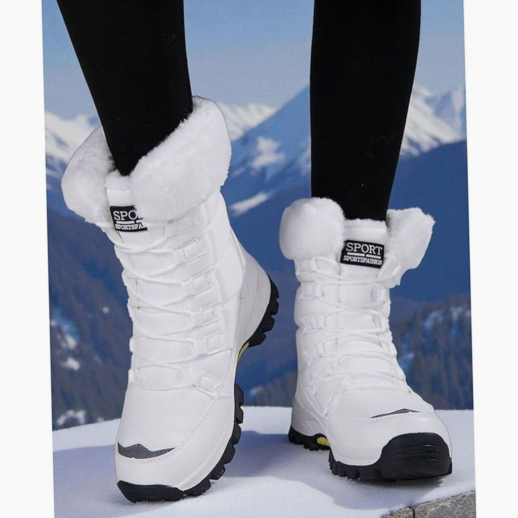Harper | Bottes de neige à lacets doublées en peluche pour femmes