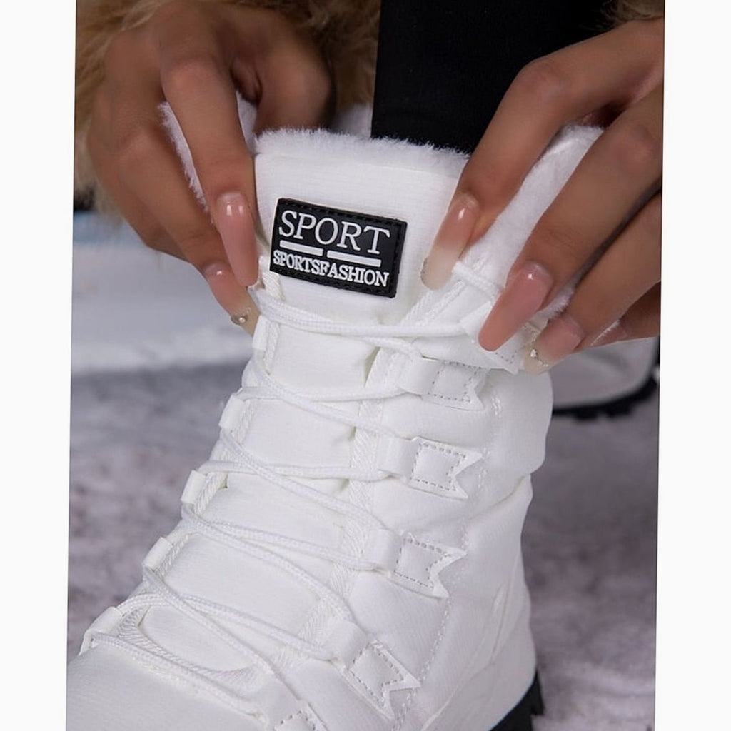 Harper | Bottes de neige à lacets doublées en peluche pour femmes
