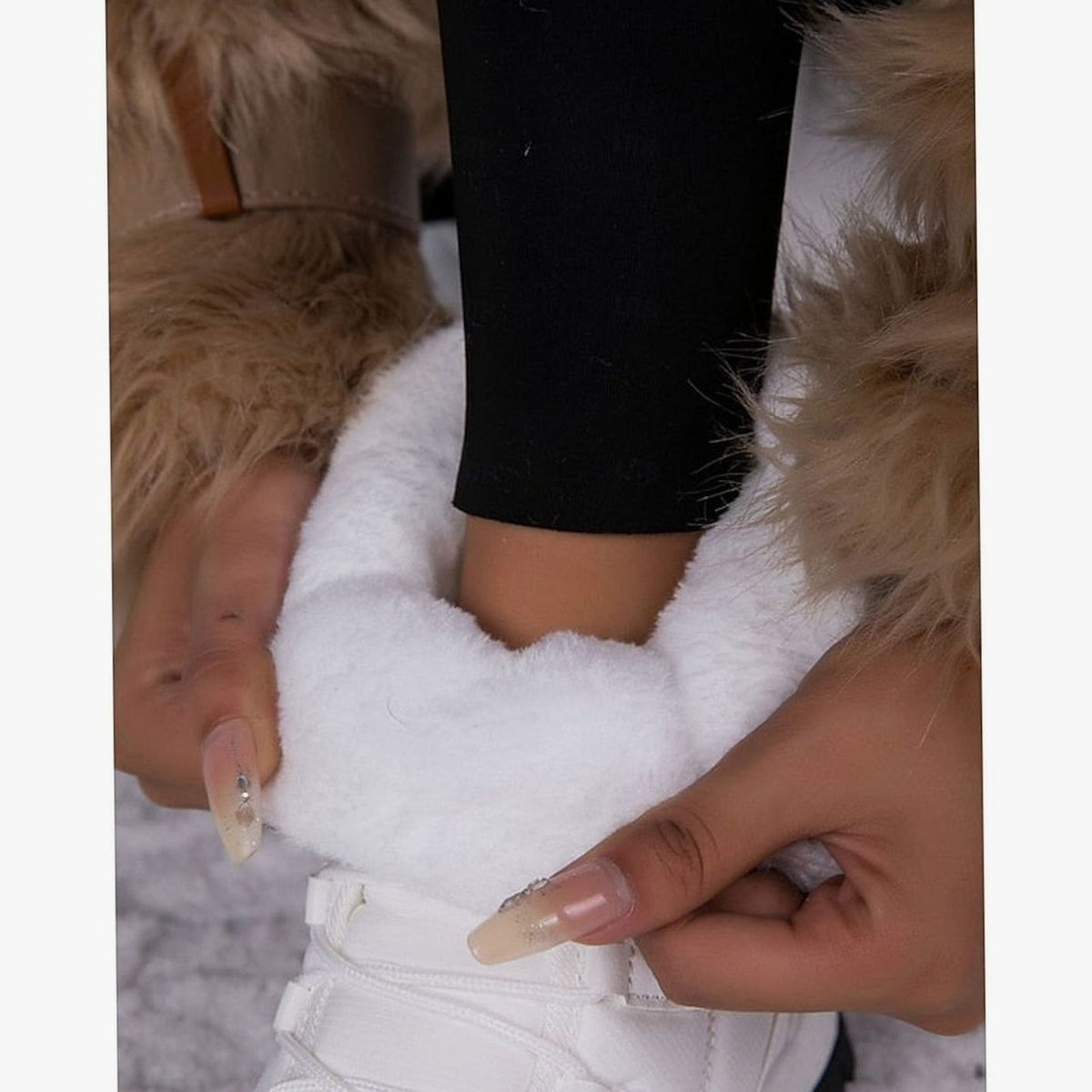 Harper | Bottes de neige à lacets doublées en peluche pour femmes