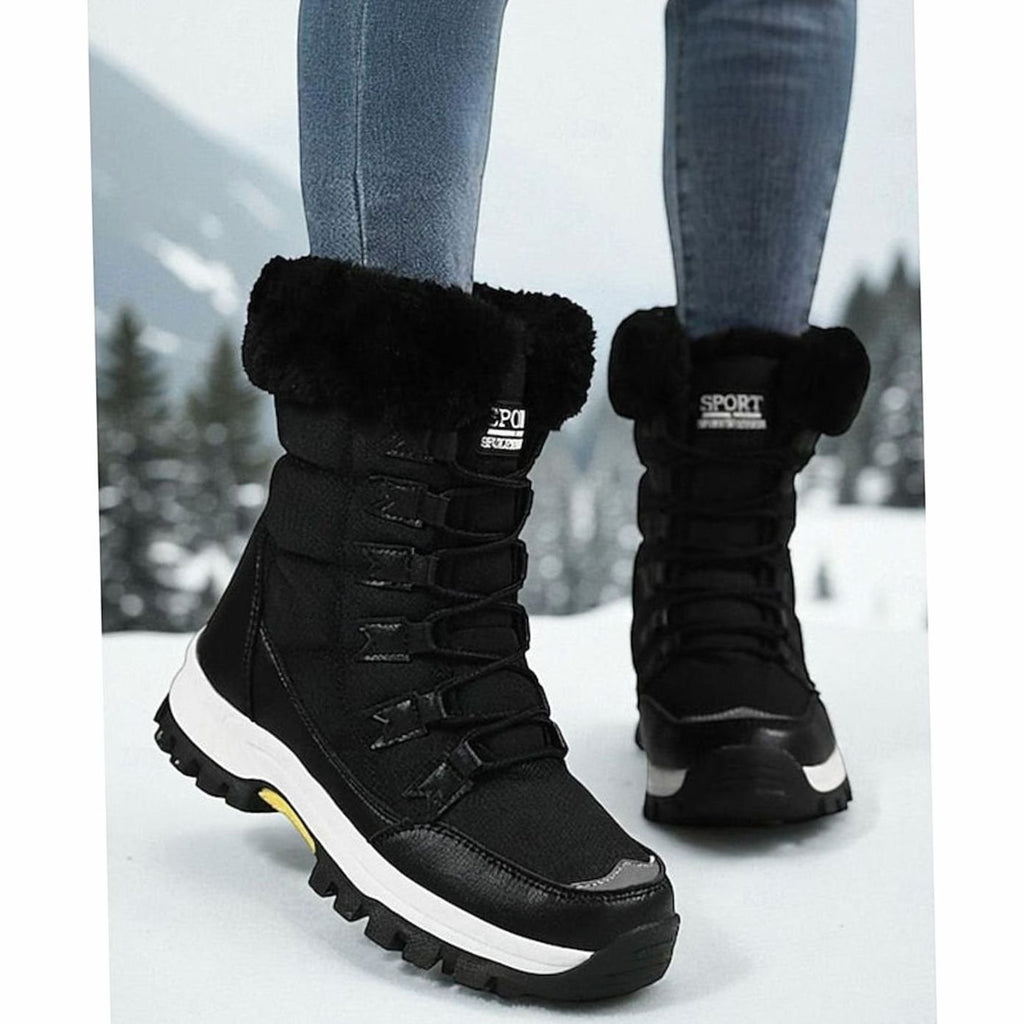Harper | Bottes de neige à lacets doublées en peluche pour femmes
