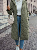 Madison | Veste matelassée à capuche pour femmes, manteau long zippé