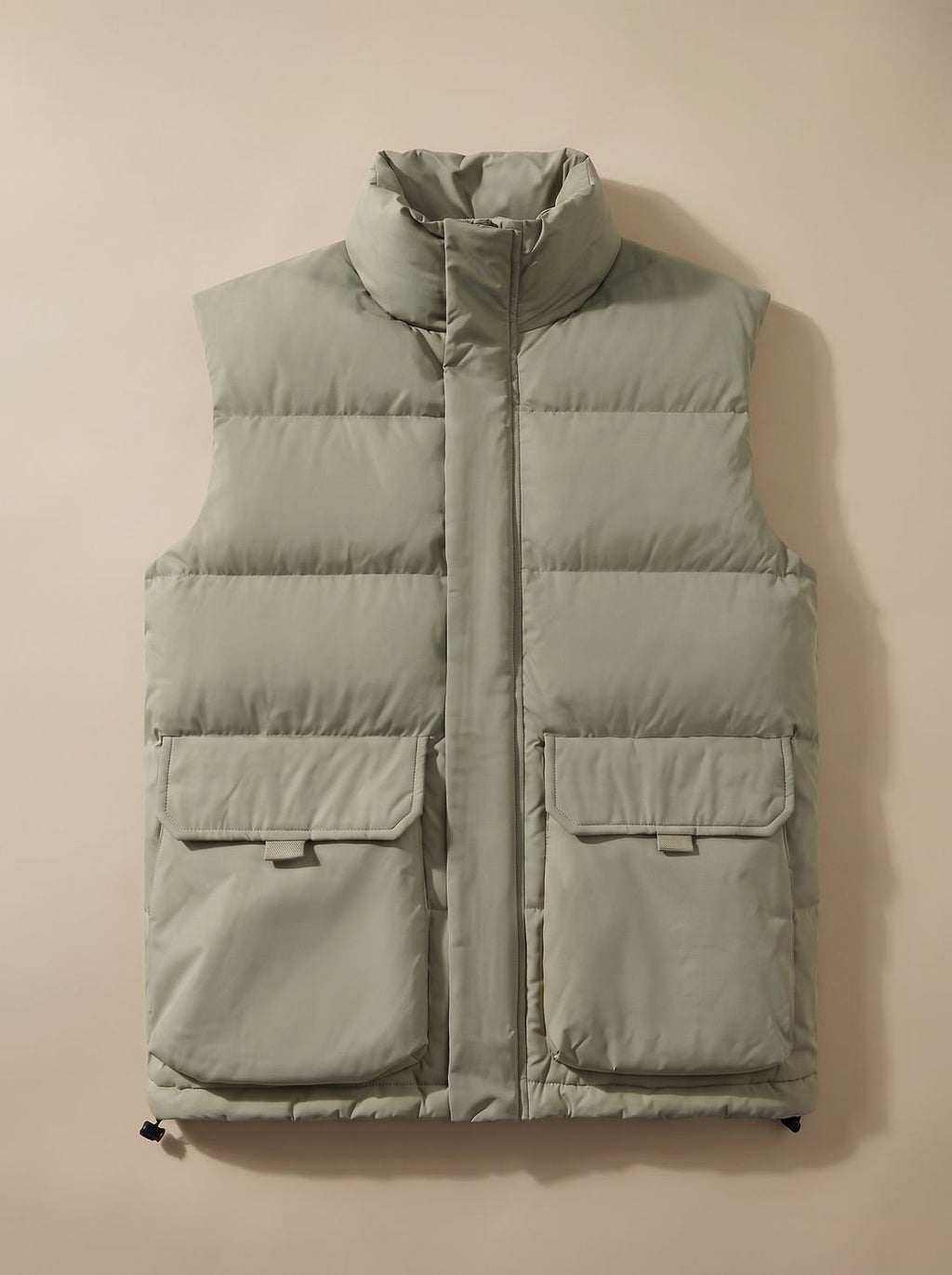 Camila | Gilet matelassé sans manches pour femme, col montant, fermeture éclair, poches à rabat
