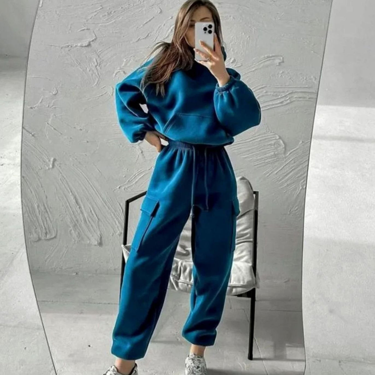 Grace | Ensemble de Jogging à Capuche avec Poches Cargo pour Femmes