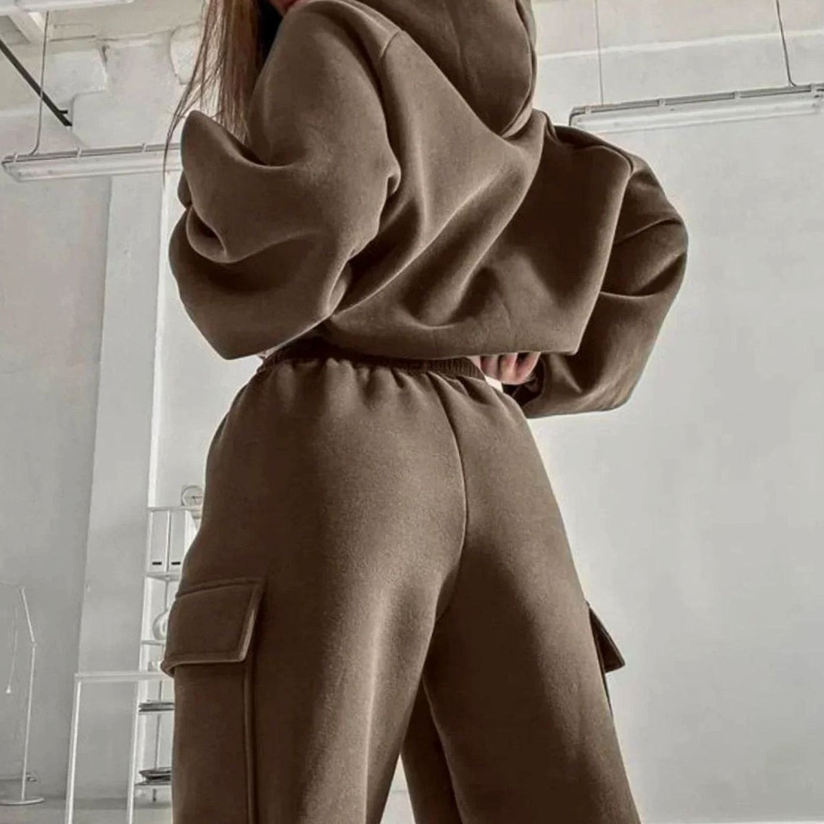 Grace | Ensemble de Jogging à Capuche avec Poches Cargo pour Femmes