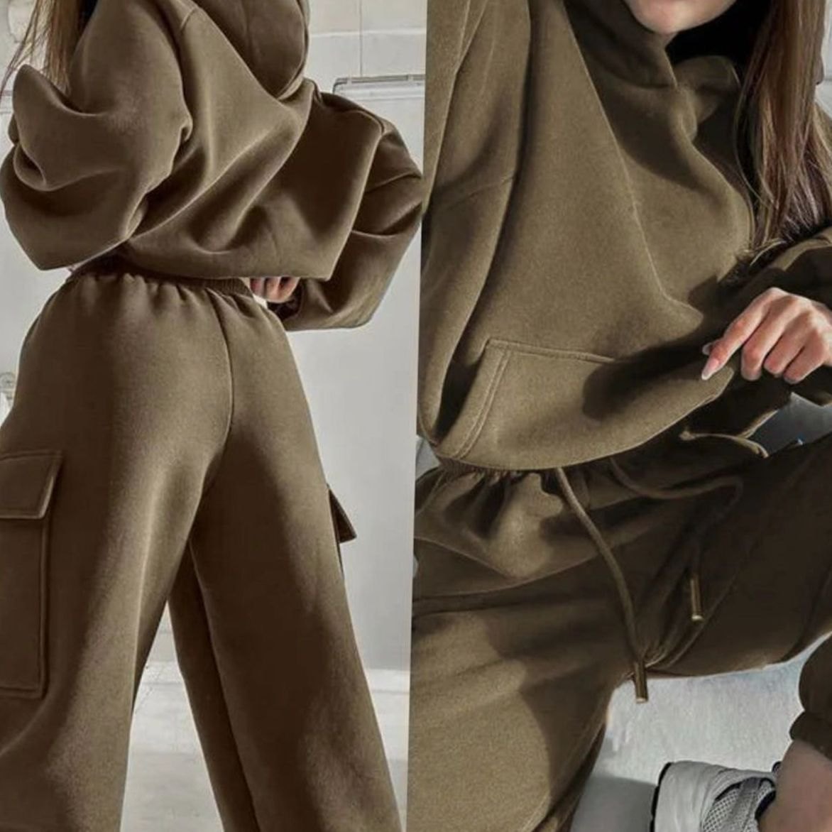 Grace | Ensemble de Jogging à Capuche avec Poches Cargo pour Femmes
