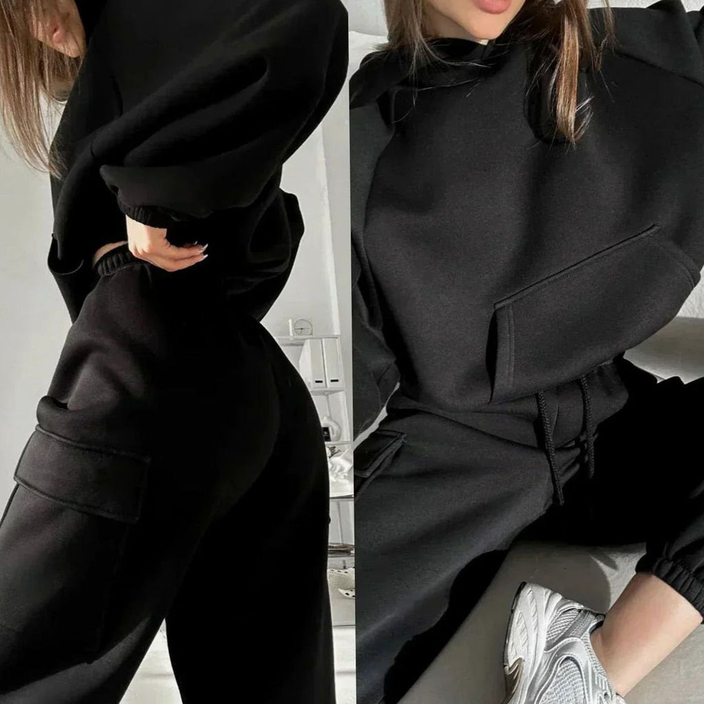 Grace | Ensemble de Jogging à Capuche avec Poches Cargo pour Femmes