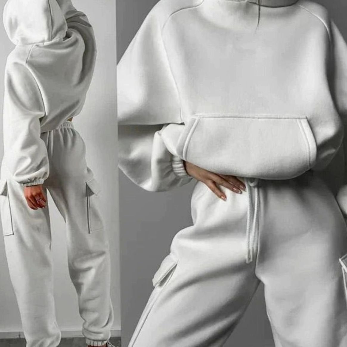 Grace | Ensemble de Jogging à Capuche avec Poches Cargo pour Femmes