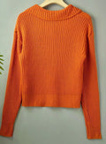 Evelyn | Pull en Tricot Côtelé à Col Replié pour Femmes