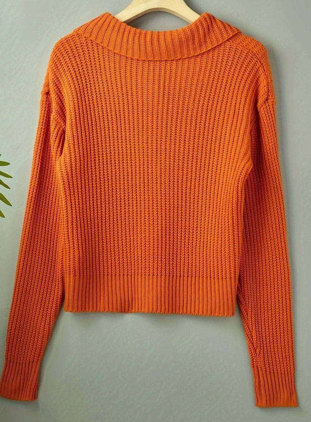 Evelyn | Pull en Tricot Côtelé à Col Replié pour Femmes
