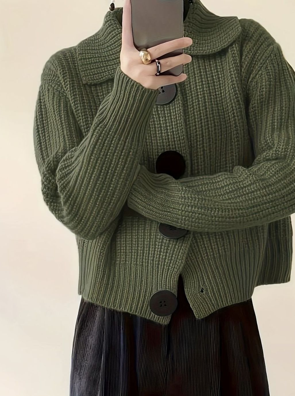 Evelyn | Pull en Tricot Côtelé à Col Replié pour Femmes