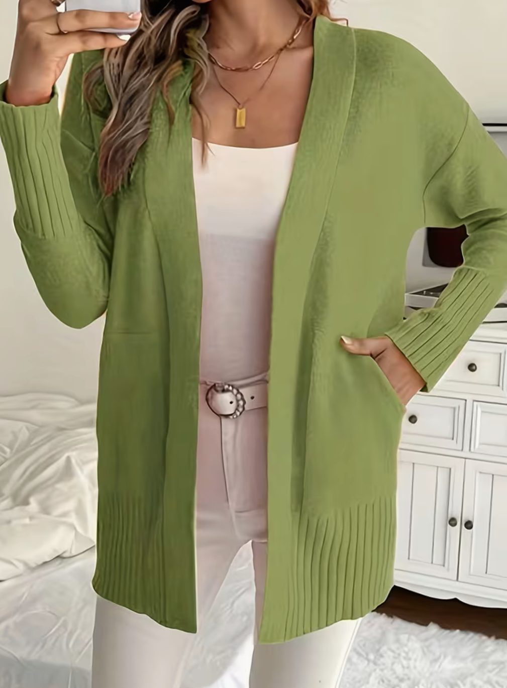 Harper | Gilet en tricot ouvert et décontracté pour femmes