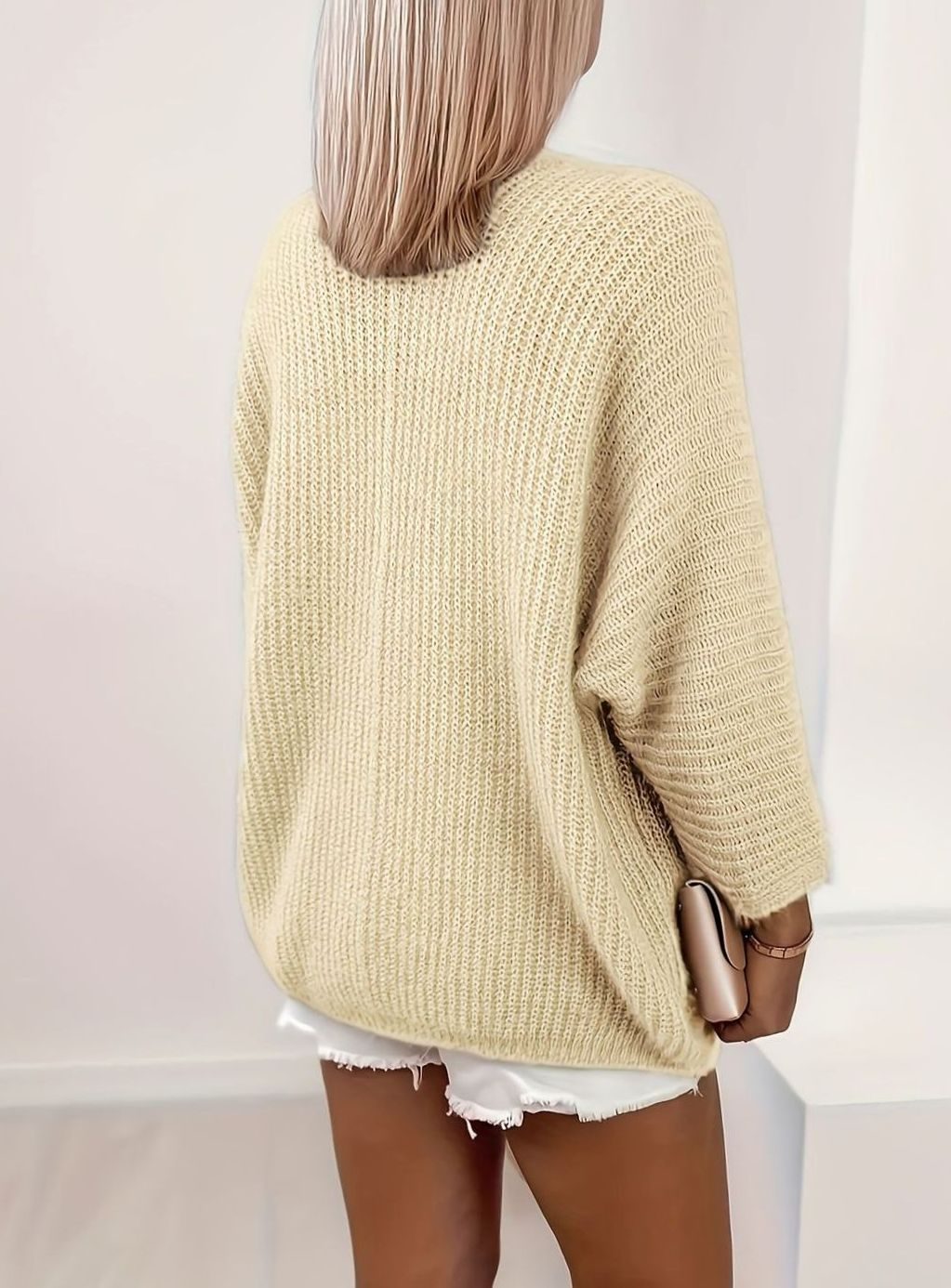Aria | Gilet en Tricot Ouvert Relaxé pour Femmes