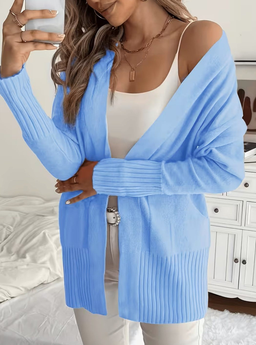 Harper | Gilet en tricot ouvert et décontracté pour femmes