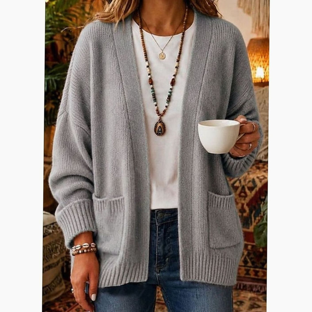 Andrea - Gilet Tricoté Oversize Élégant