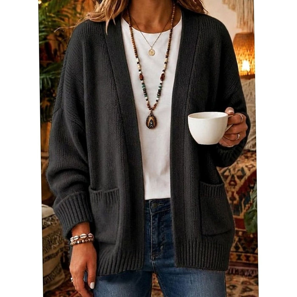 Andrea - Gilet Tricoté Oversize Élégant