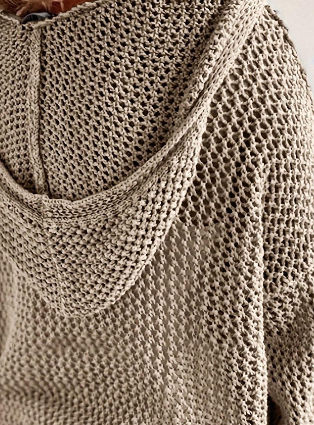 Camila | Pull à capuche en maille ouverte pour femmes
