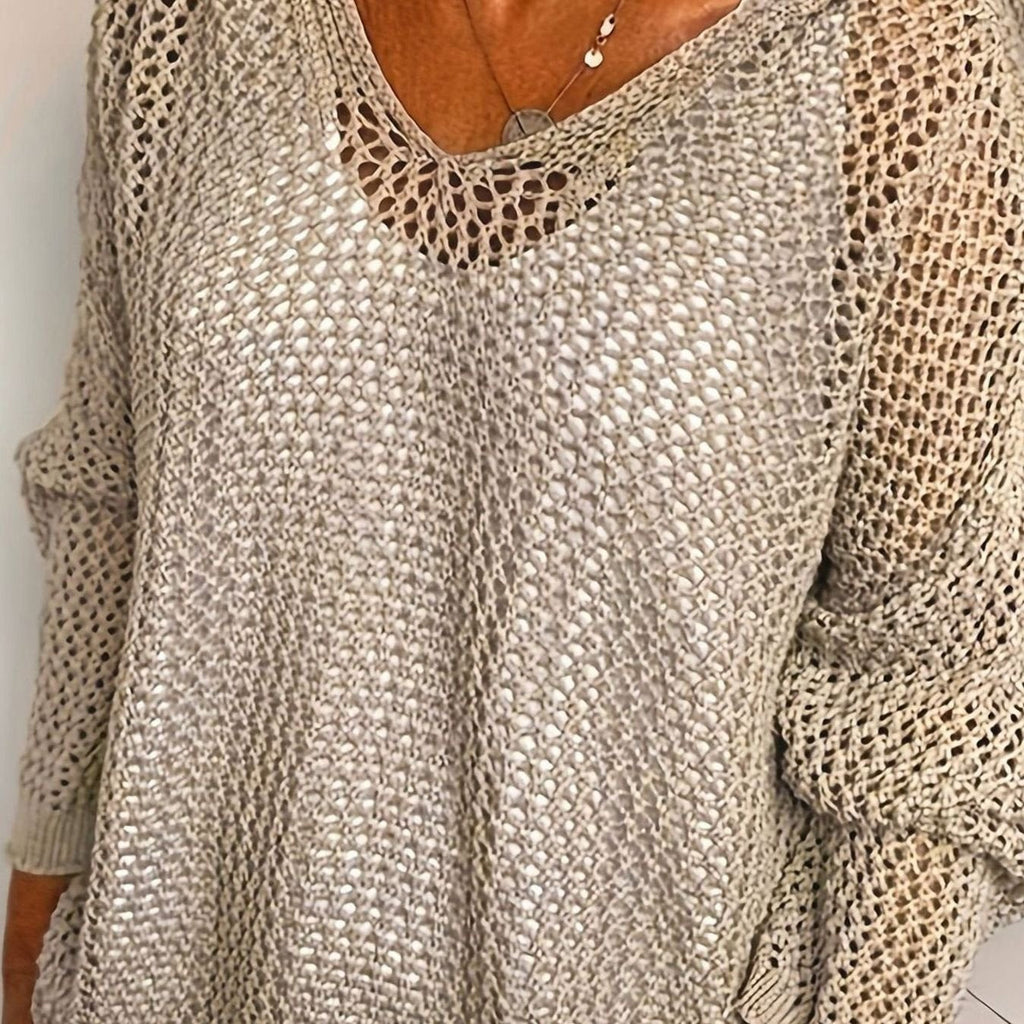 Camila | Pull à capuche en maille ouverte pour femmes