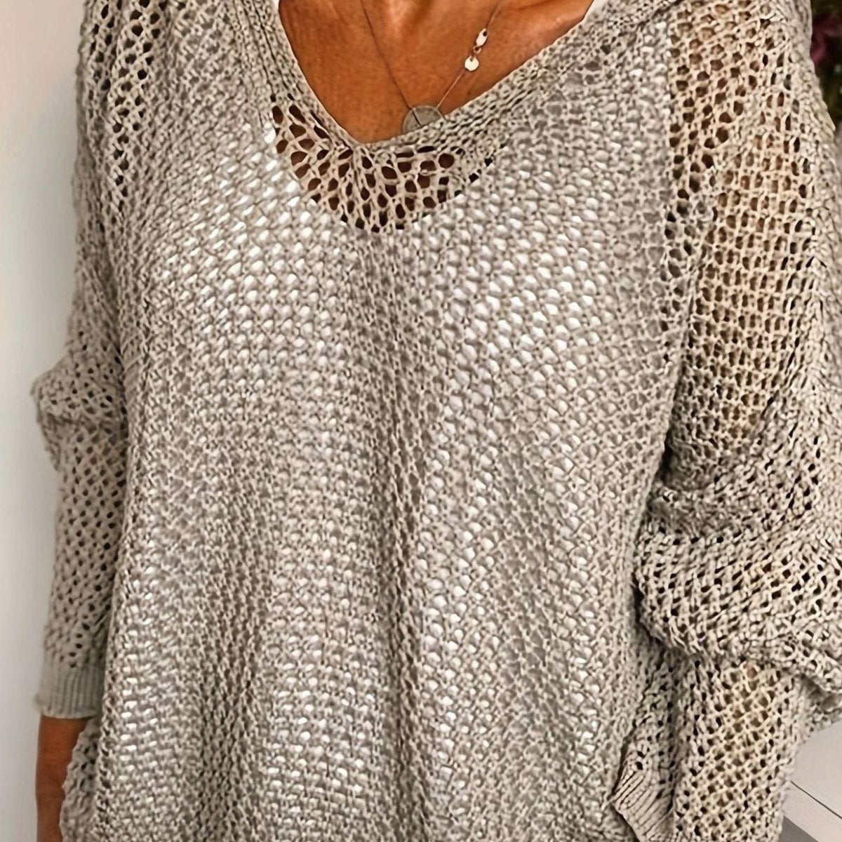 Camila | Pull à capuche en maille ouverte pour femmes