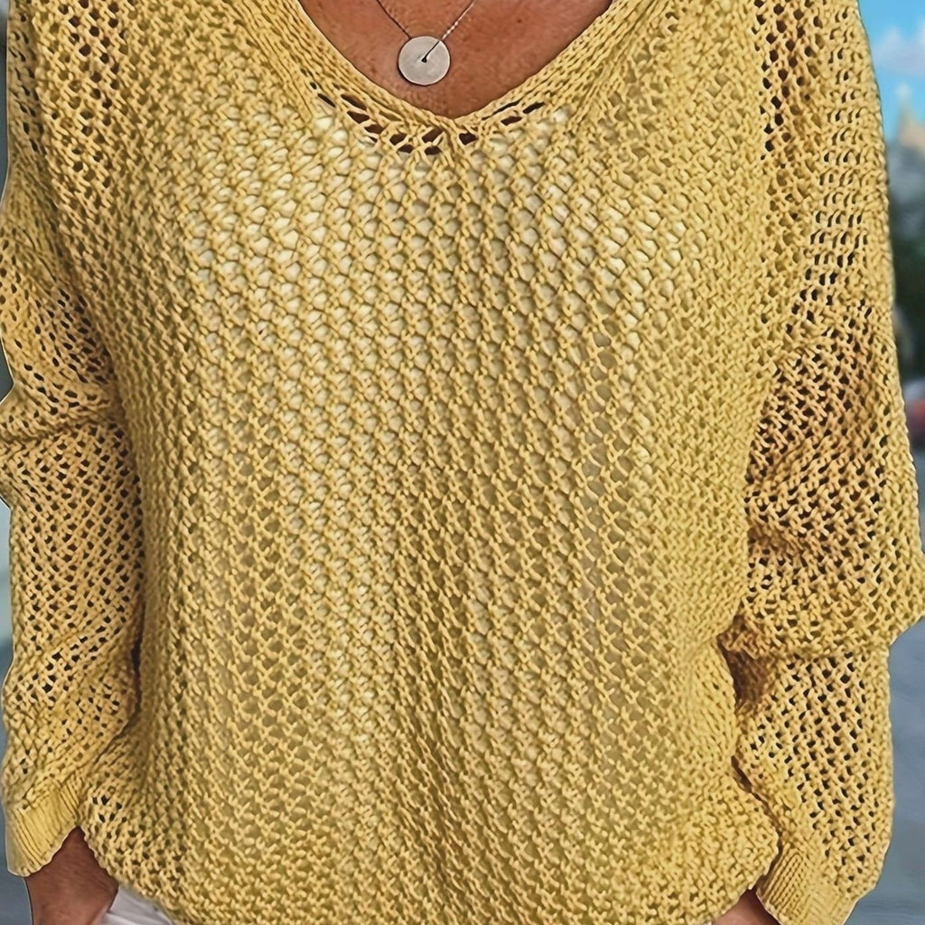 Camila | Pull à capuche en maille ouverte pour femmes