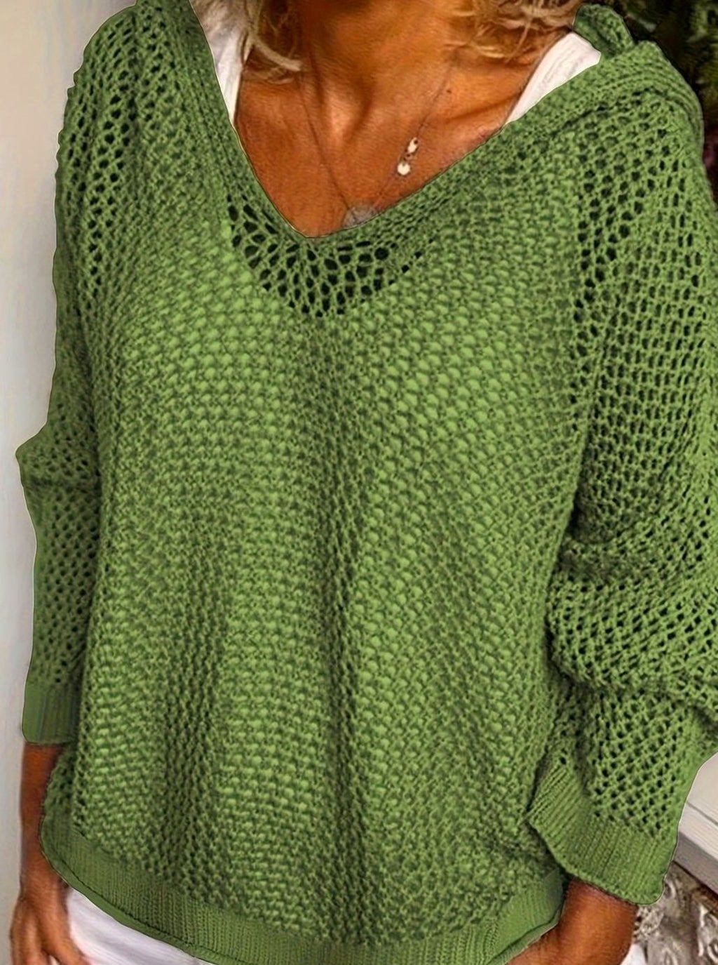 Camila | Pull à capuche en maille ouverte pour femmes