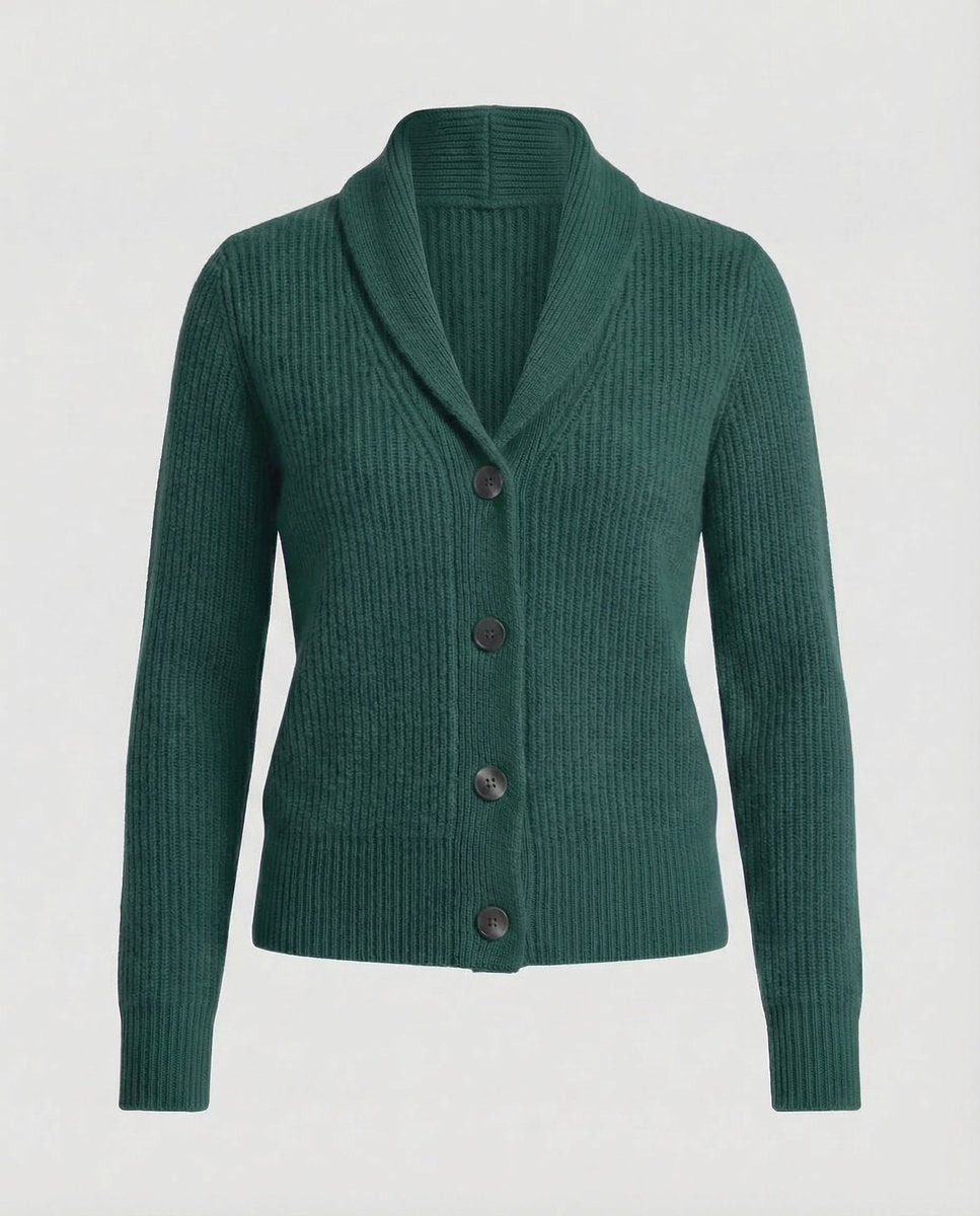 Aria | Gilet à col cranté en maille côtelée pour femmes
