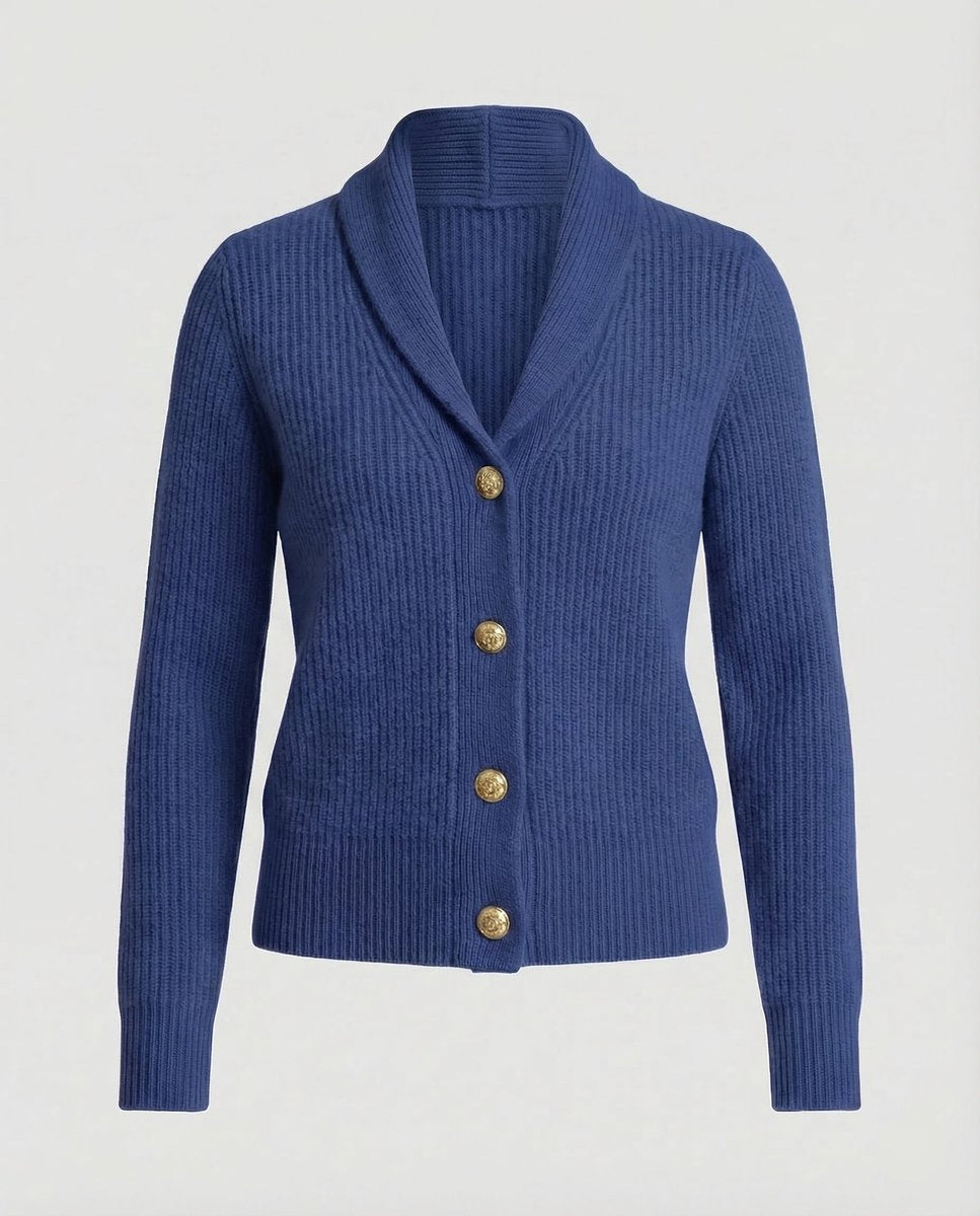 Aria | Gilet à col cranté en maille côtelée pour femmes