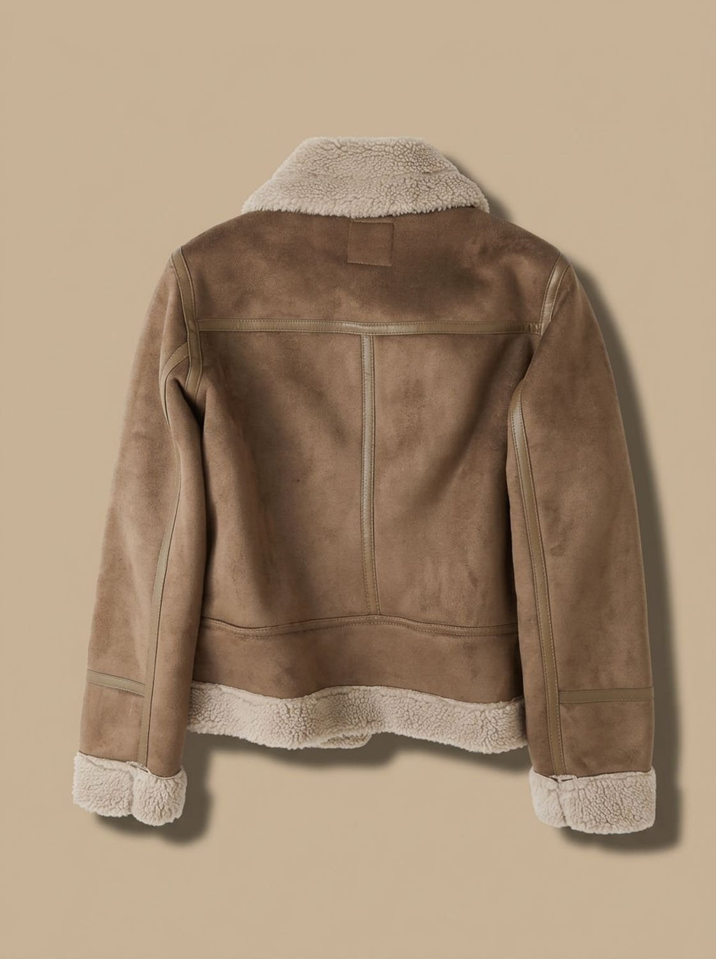 Amelia | Veste de moto courte en shearling pour femmes, marron