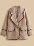 Madison | Manteau en fausse fourrure en teddy pour femmes avec détails en revers