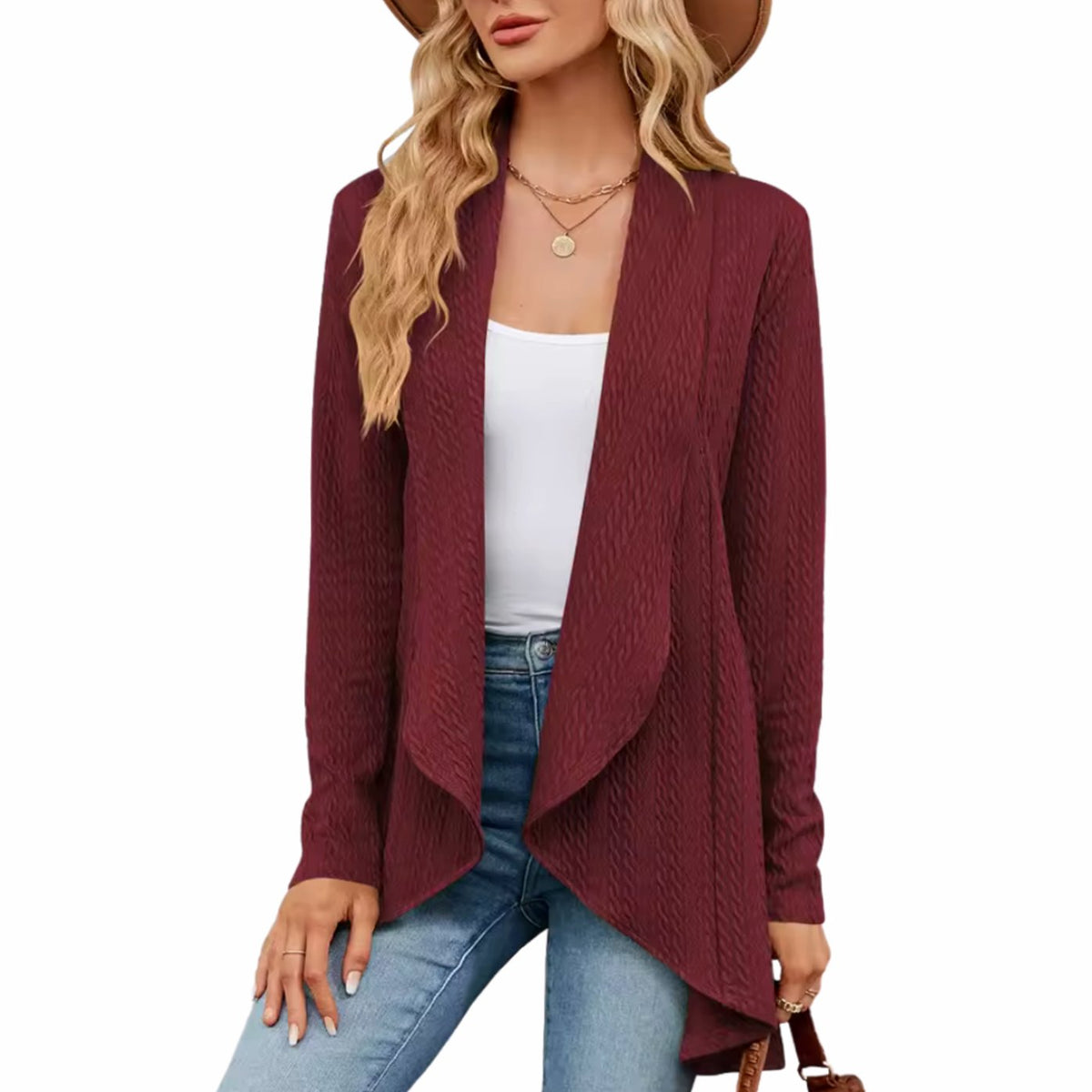 Karen - Gilet Asymétrique en Tricot Stylé